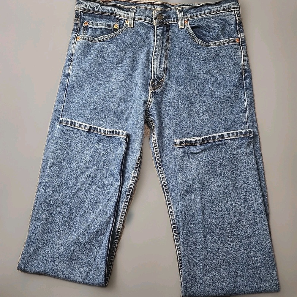 LEVI LEVIS 505 REGULAR FIT STRAIGHT LEG MENS JEANS SIZE 36 X 34